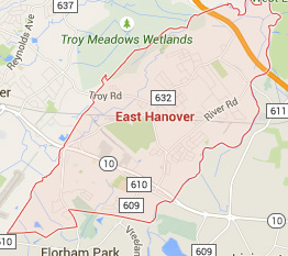 east hanover new jersey map